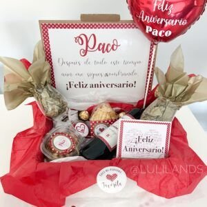 Caja aniversario personalizada