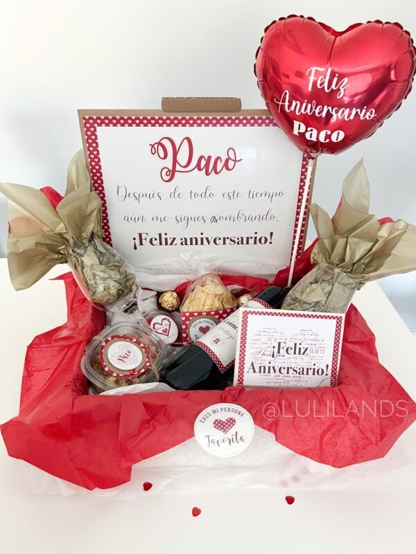 Caja aniversario personalizada